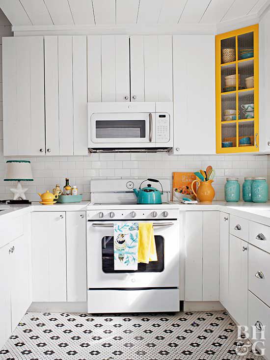 white kitchen and appliances