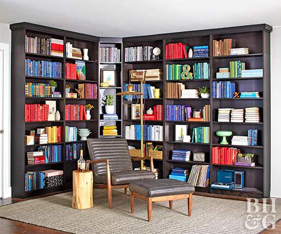 DIY built-in bookcase