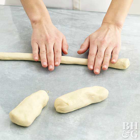 How to roll pretzel dough