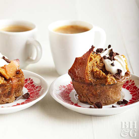 Coffee and Cream Bread Puddings