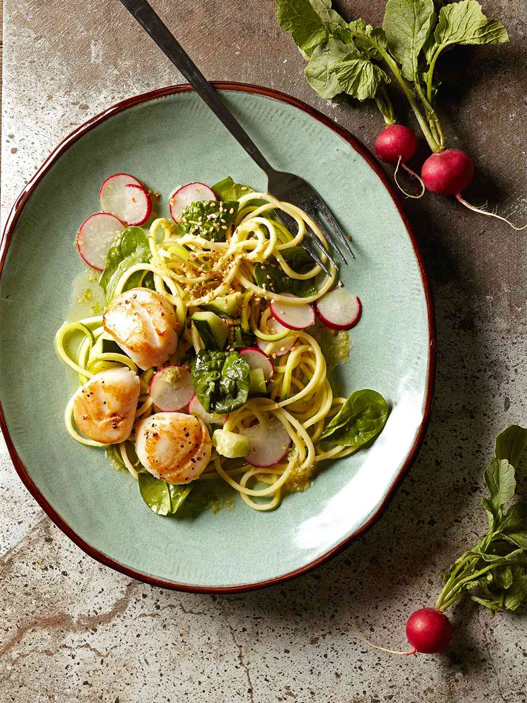 Quick Scallop and Noodle Salad