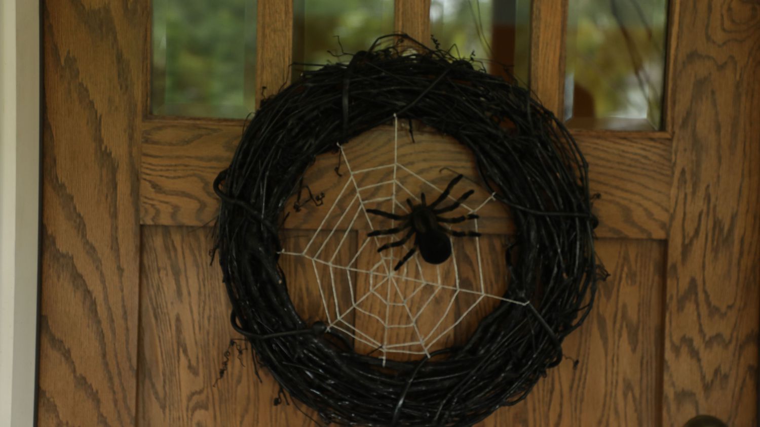One of a Kind Wreath for Halloween Halloween Wreath Halloween Gift Idea Halloween Wreath with Large Spider Spider Wreath Fall Decor