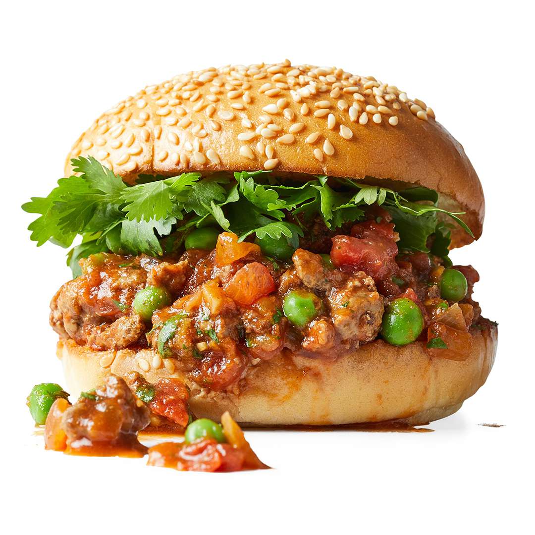 Spiced Beef Sloppy Joes sandwhich
