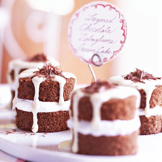 Layered Chocolate-Zabaglione Cream Cakes 