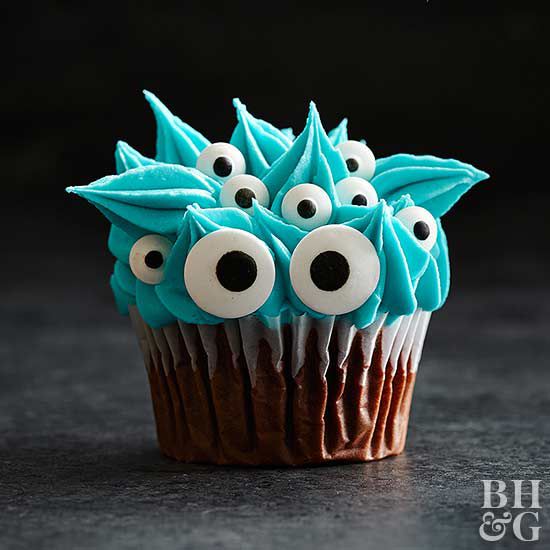 Nine-Eyed Creature Cupcakes