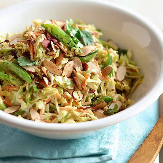 Asian Cabbage Salad with Peanut Butter Dressing