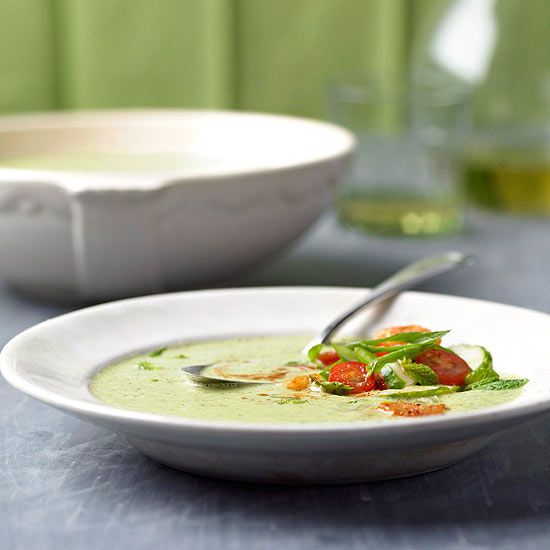 Chilled Cucumber-Chickpea Soup 
