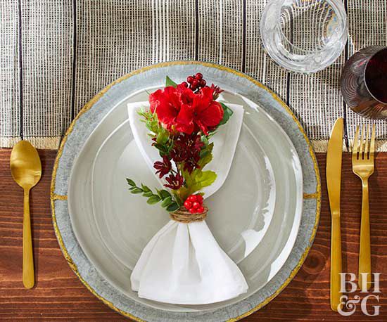 thanksgiving floral napkin ring