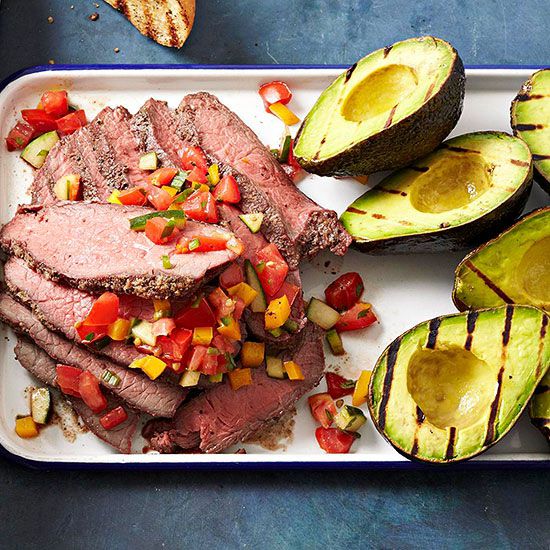 Tri-Tip Roast with Grilled Avocados