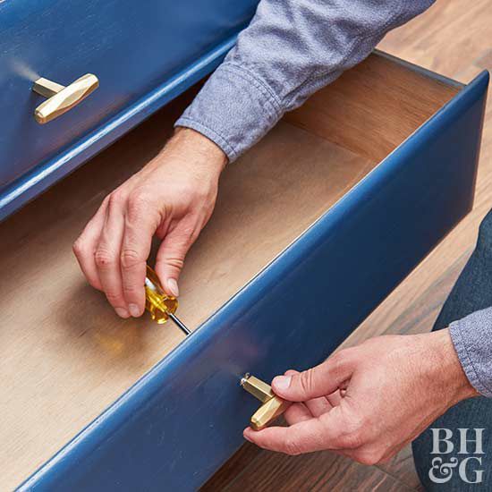 dresser knobs, gold knobs, DIY