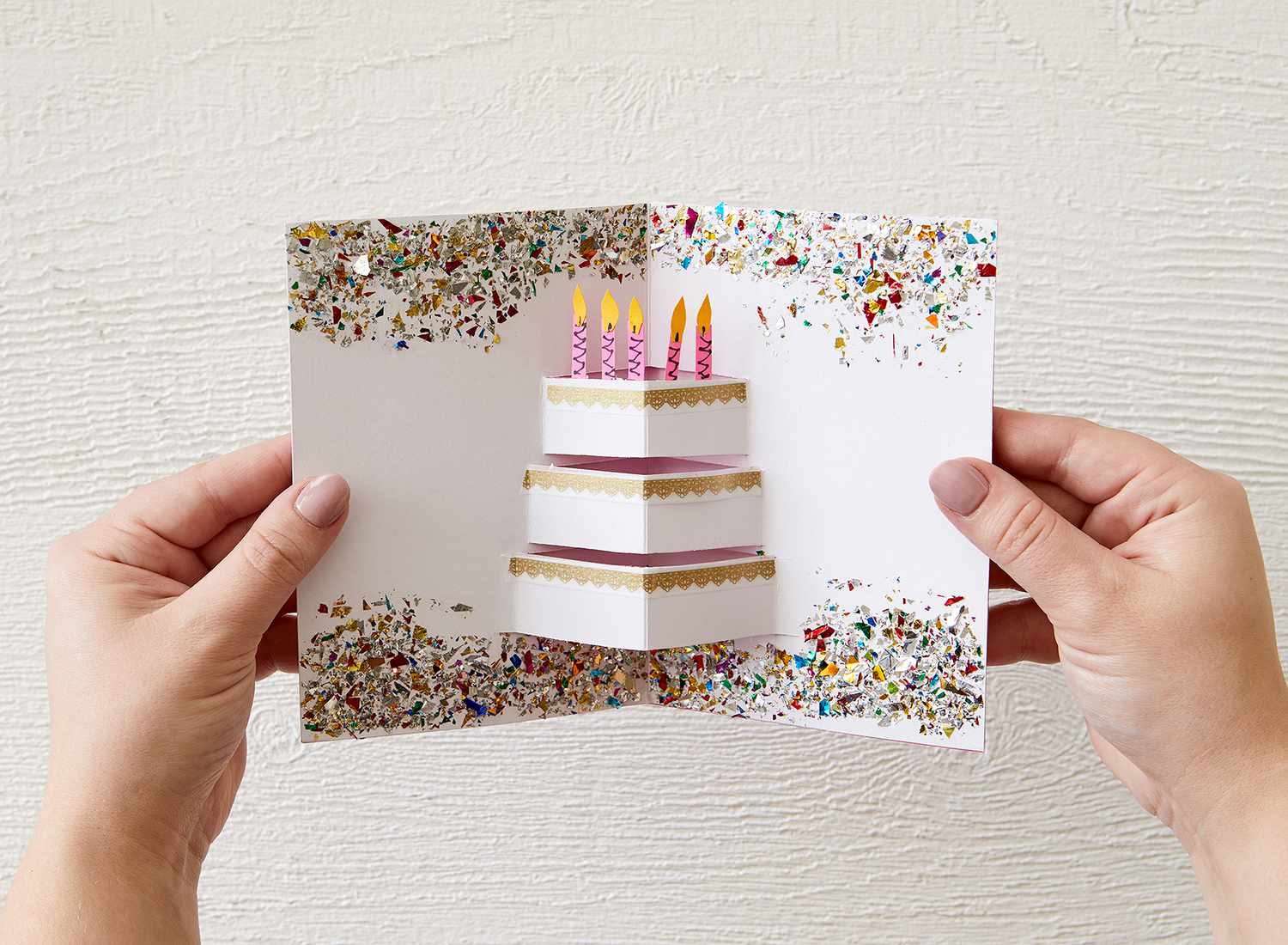 3d birthday card with pop-out cake detail