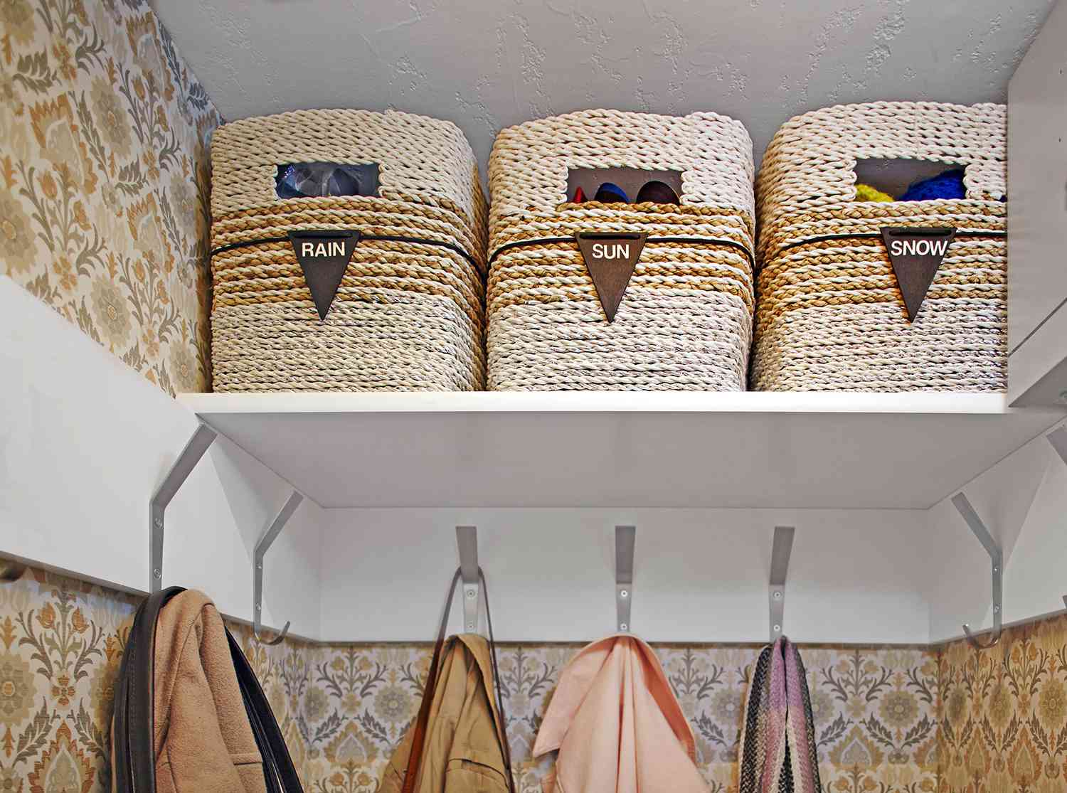 woven baskets for rain sun snow clothes