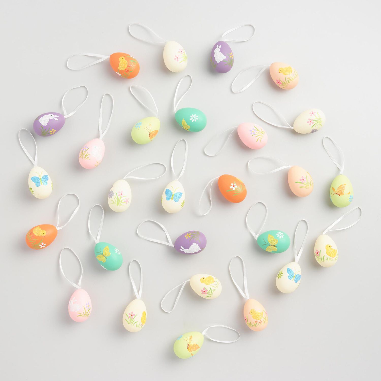 pack of painted easter egg ornaments