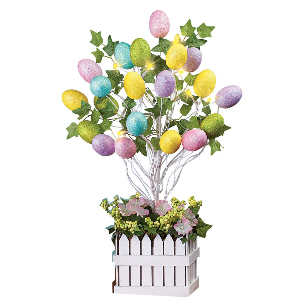 lighted easter egg floral tree centerpiece