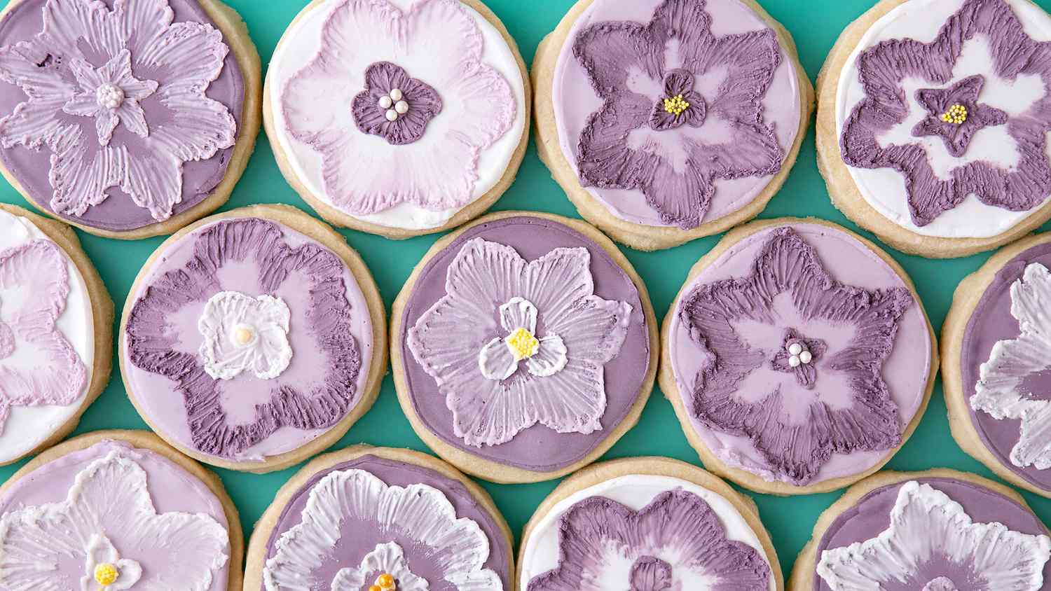 Embroidered Flower Sugar Cookie