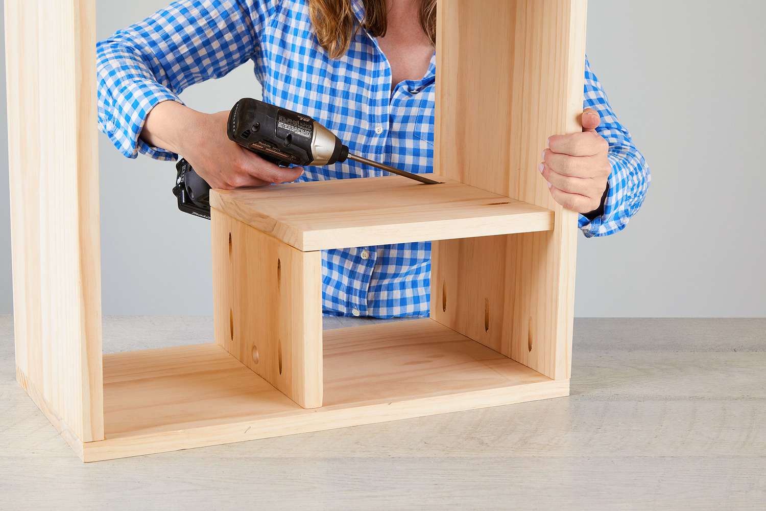 secure wood caddy with pocket hole screws