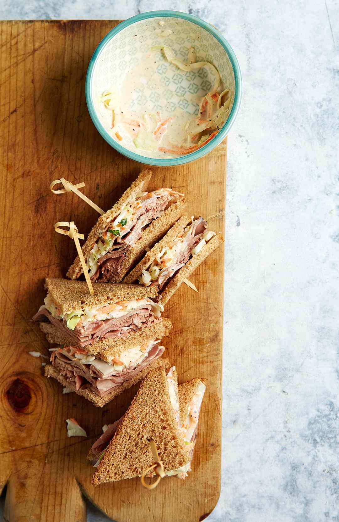 Roast Beef and Slaw Sandwiches