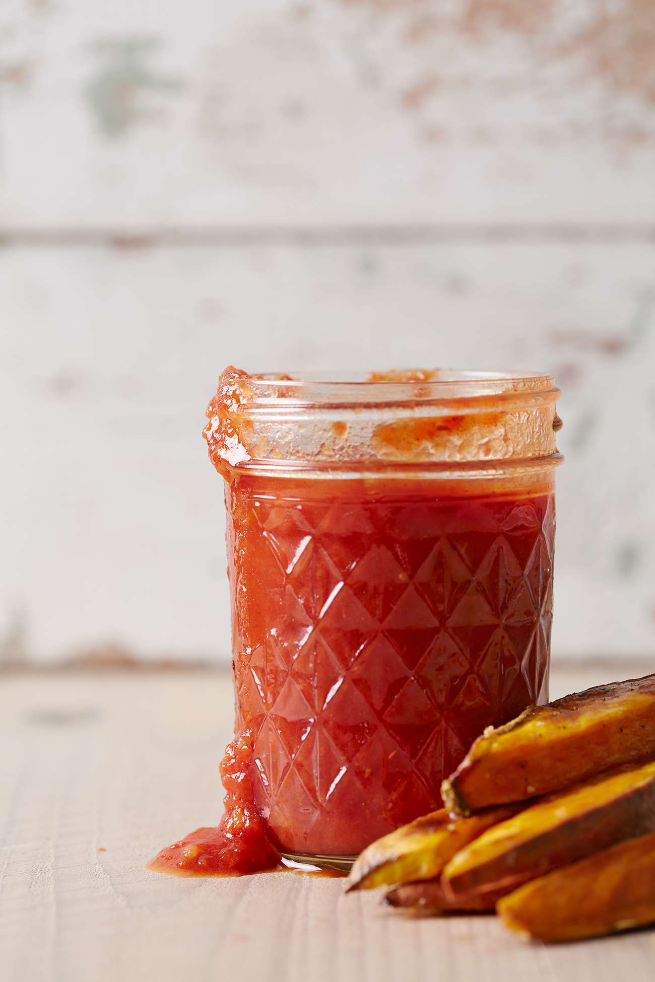 glass jar home-style ketchup
