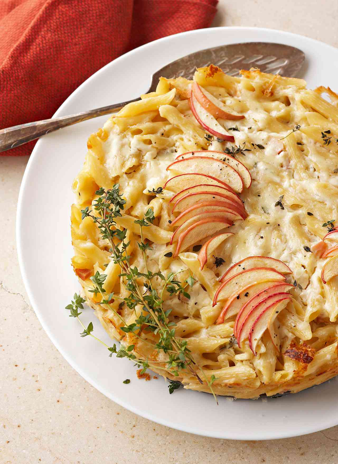 Apple and Cheddar Penne Pie