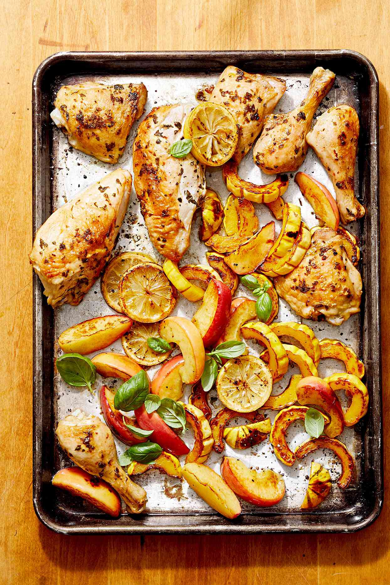 Sheet Pan Chicken with Squash and Apples