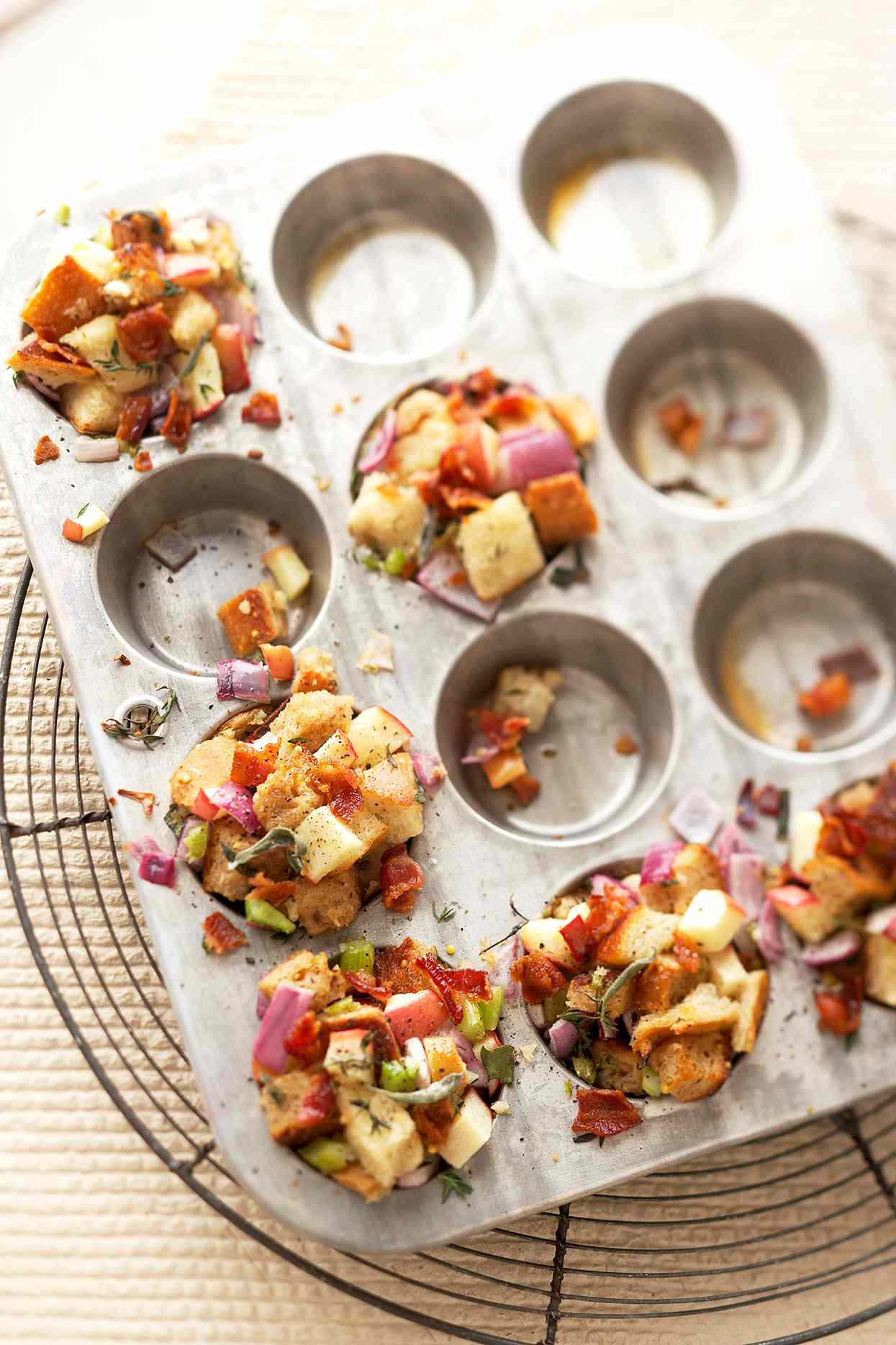 Apple, Bacon, and Onion Stuffing Muffins
