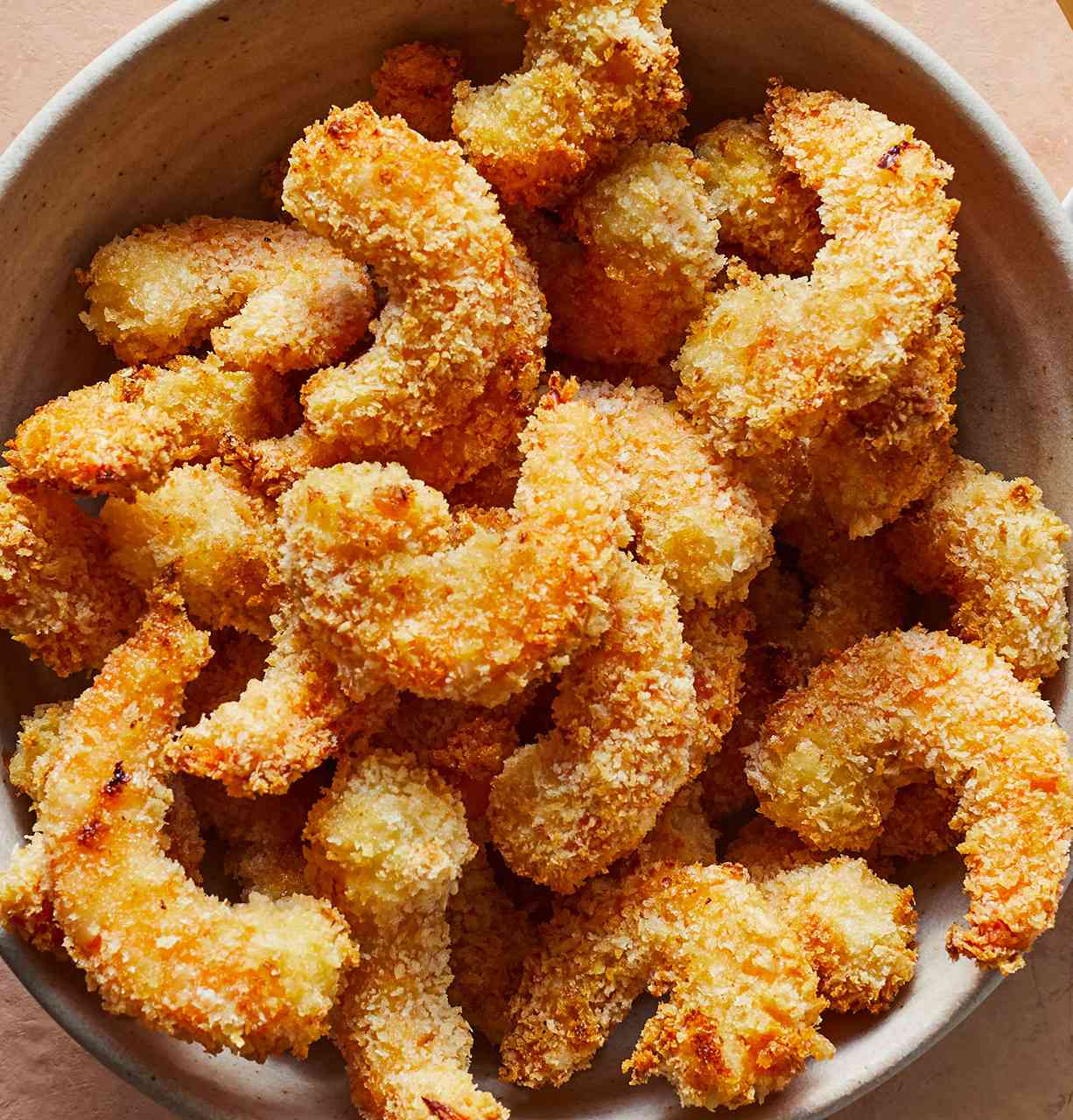 Crispy Air-Fried Popcorn Shrimp