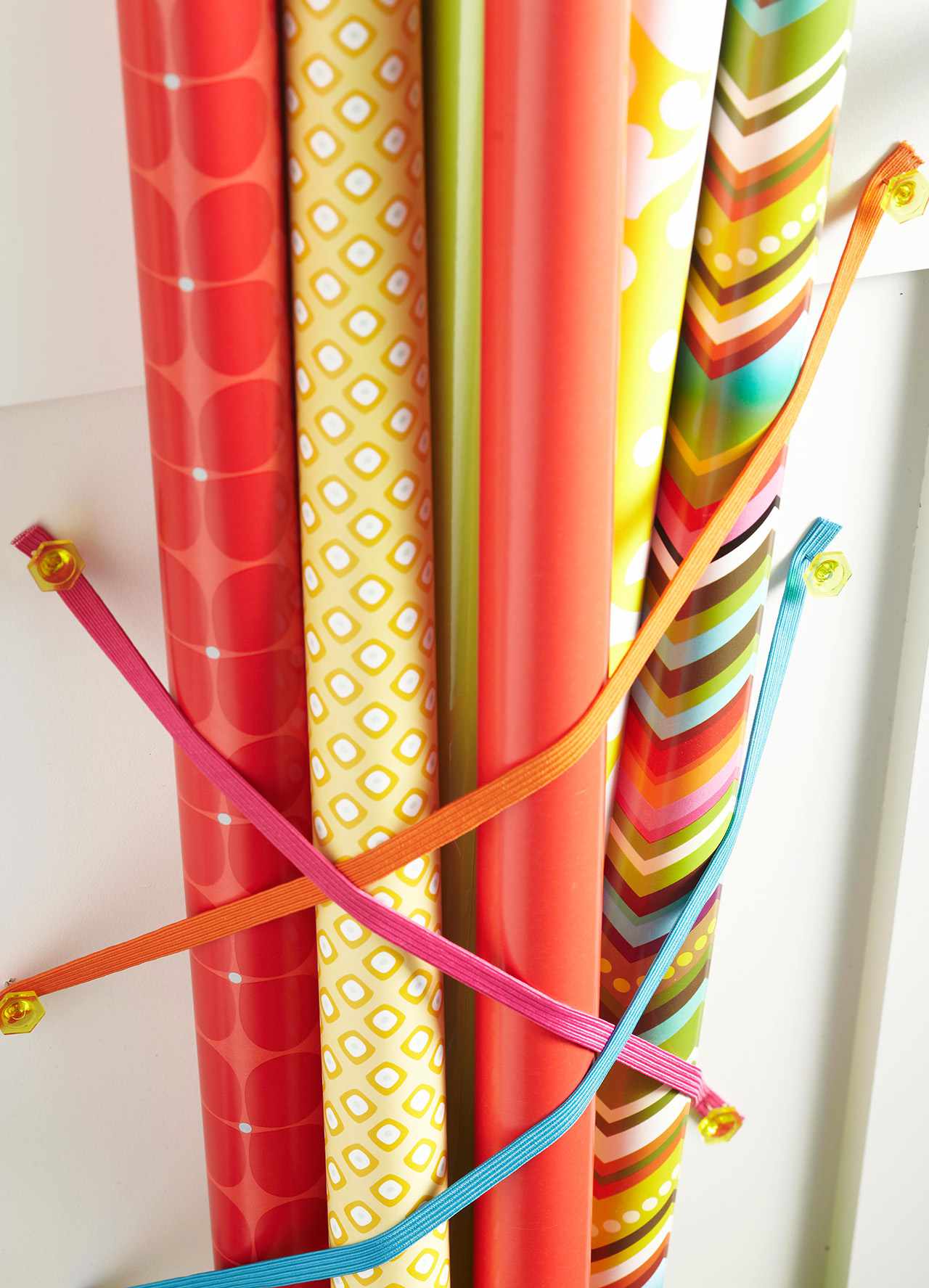 Back of door storage wrapping paper