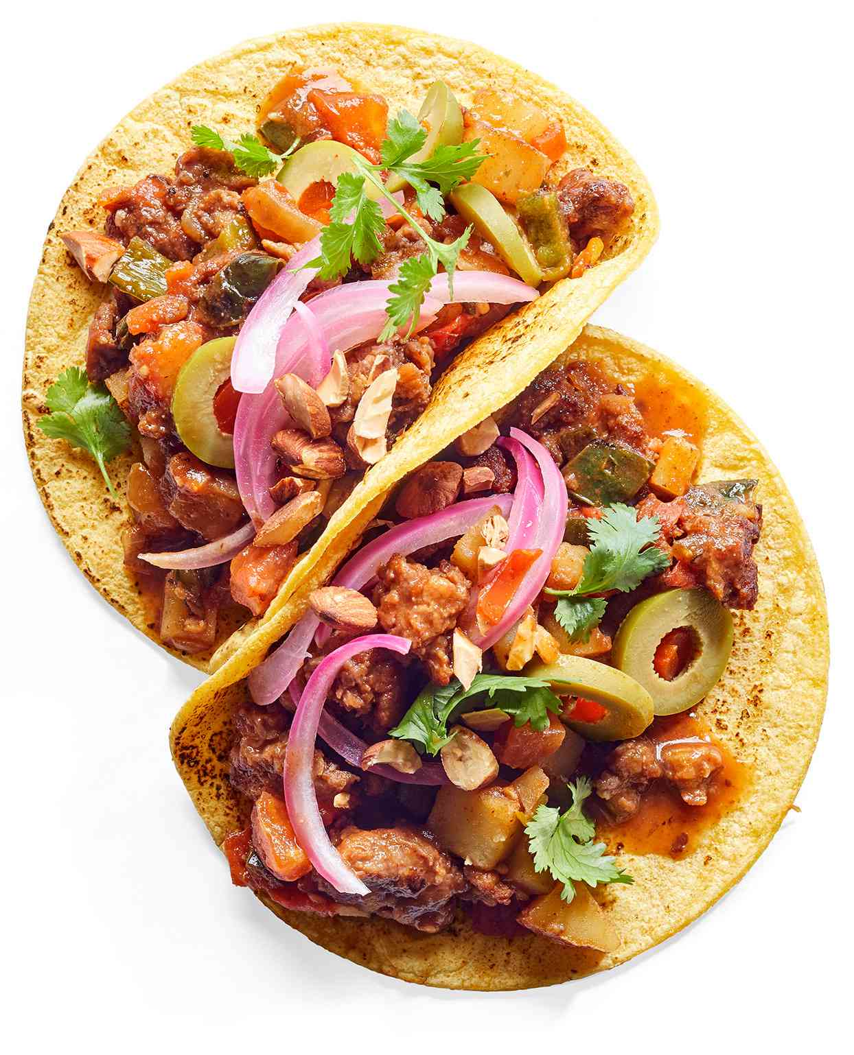"Beef" Picadillo-Style Tacos