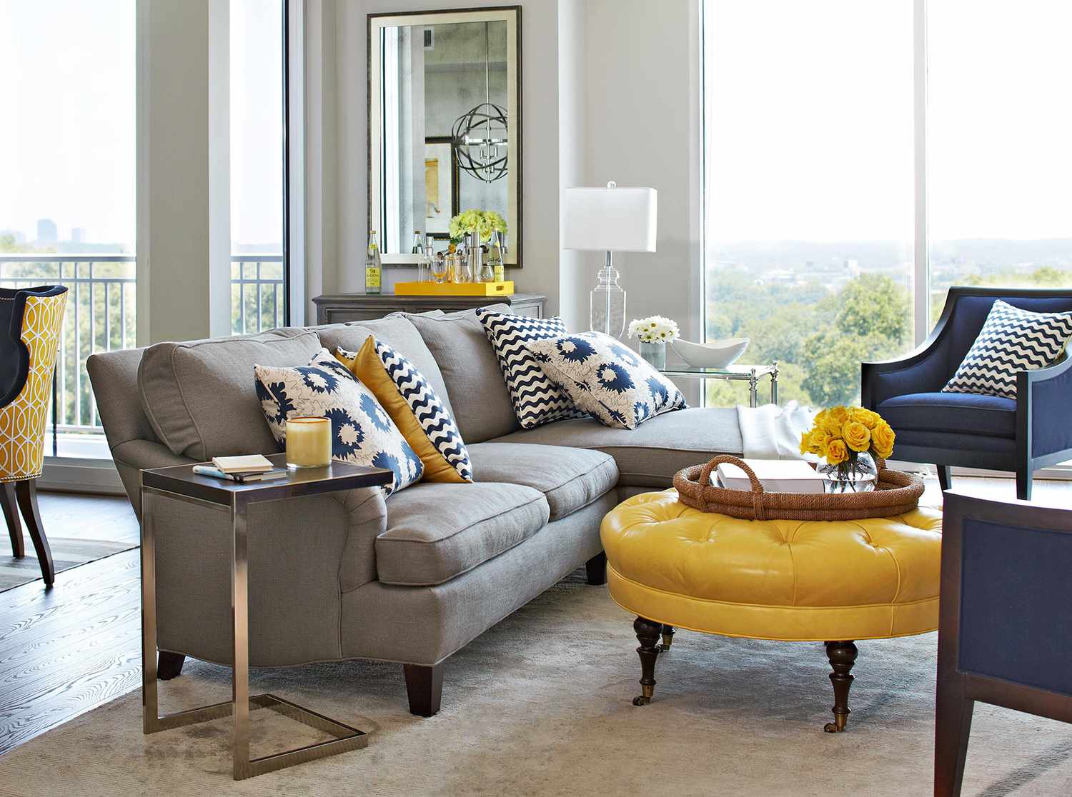 Yellow and Gray Living Room Color Scheme