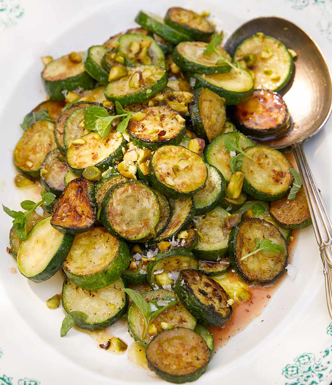 Zucchini with Pistachios and Mint