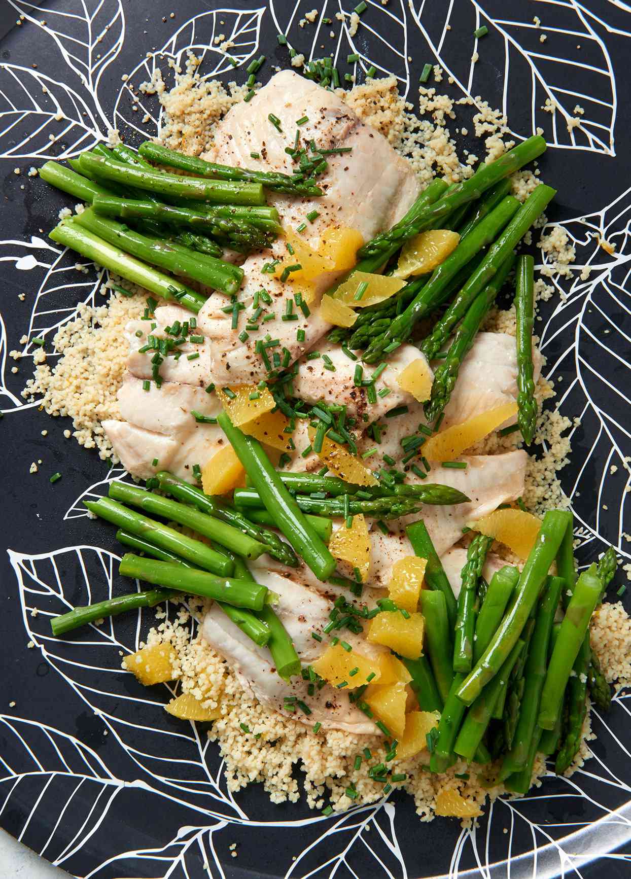 Steamed Tilapia with Asparagus and Orange