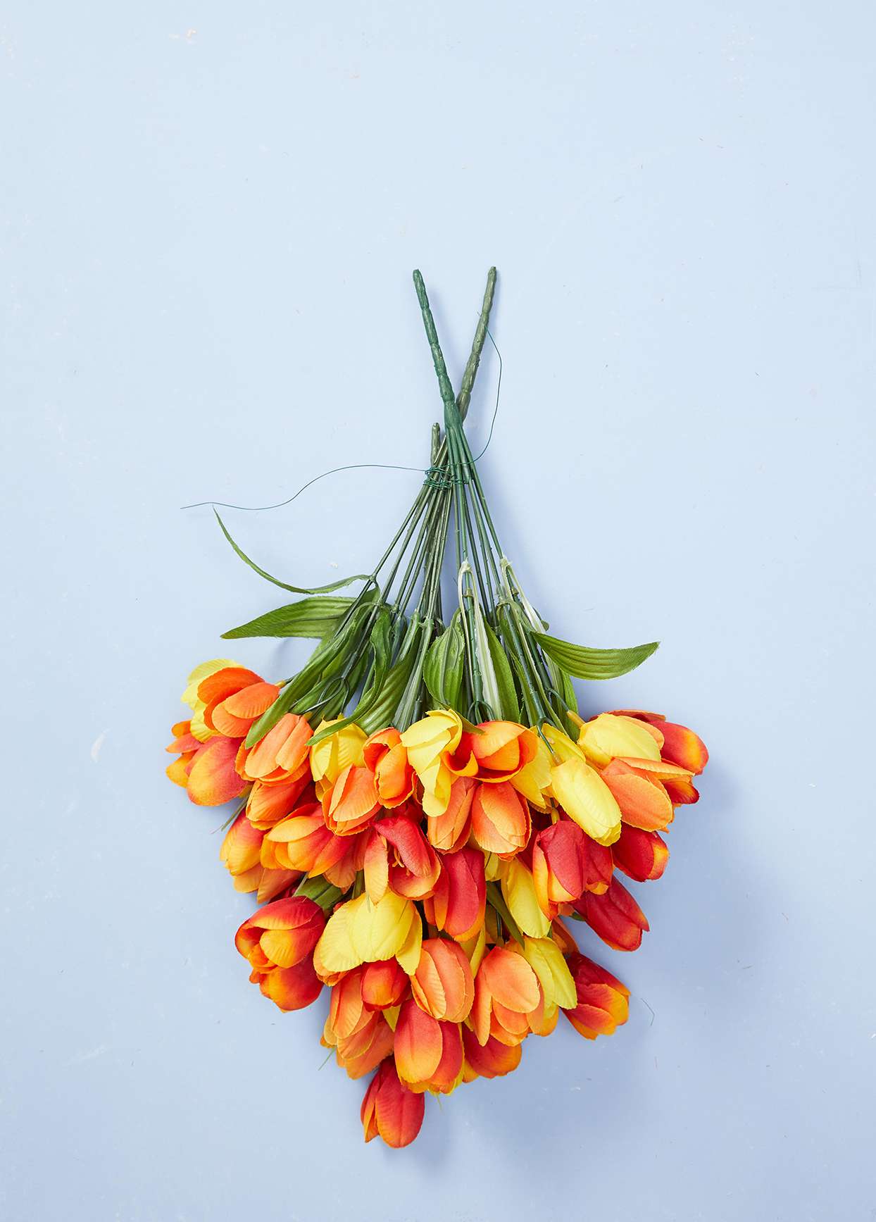 bouquet of tulips tied together