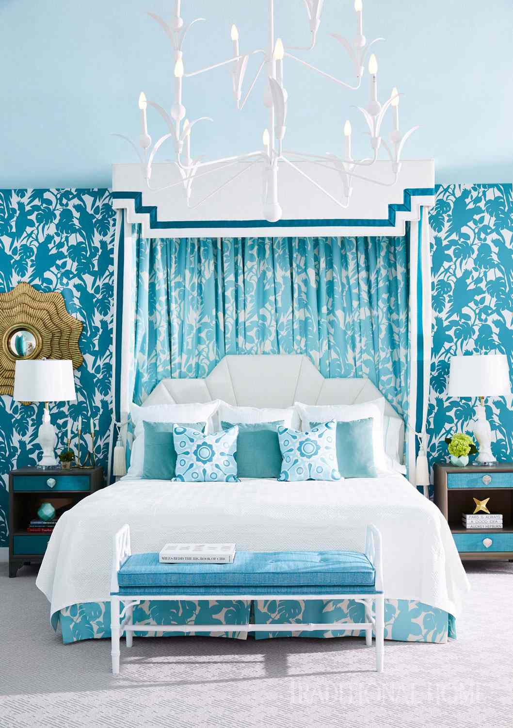 master bedroom with blue theme