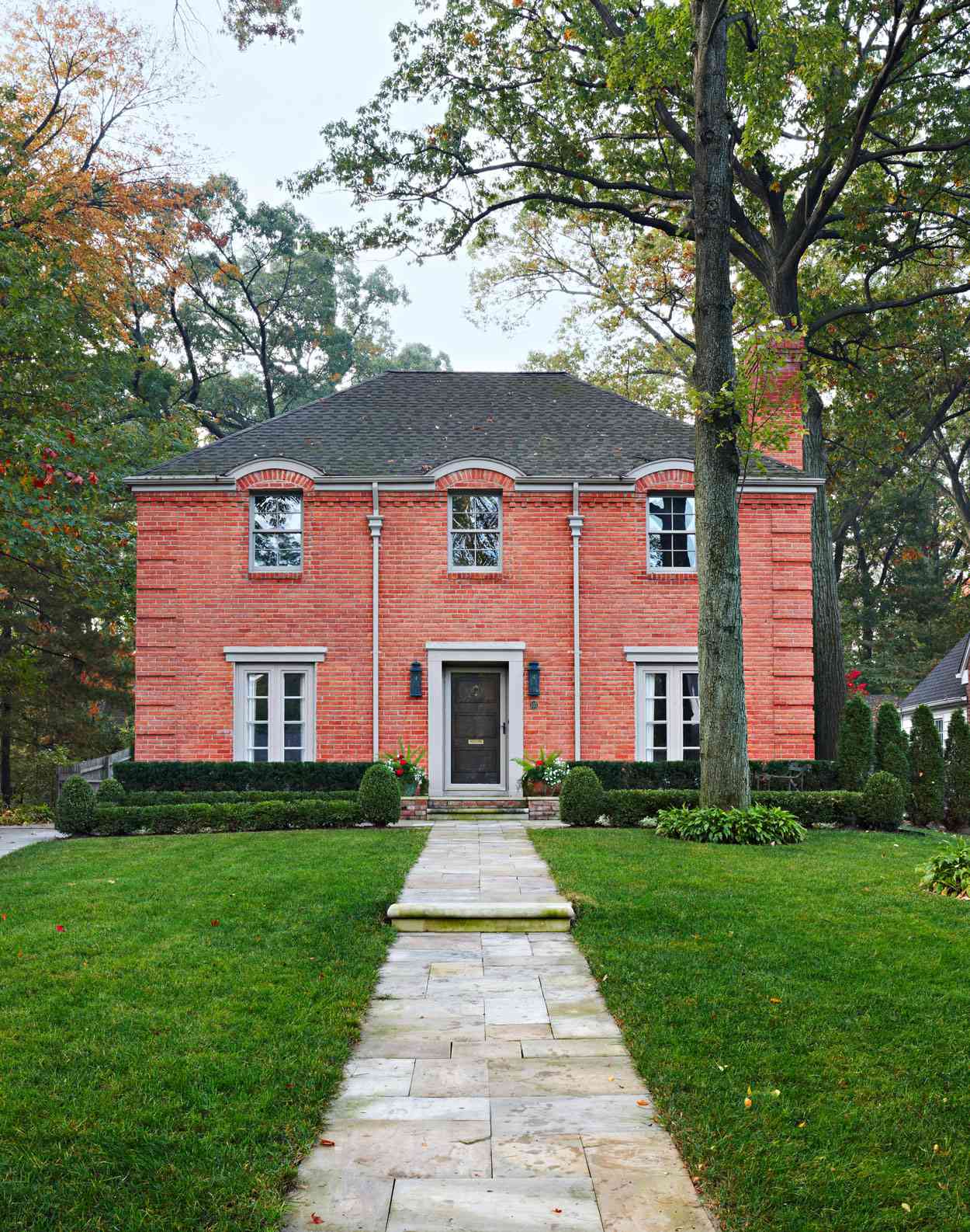 red brick home exterior