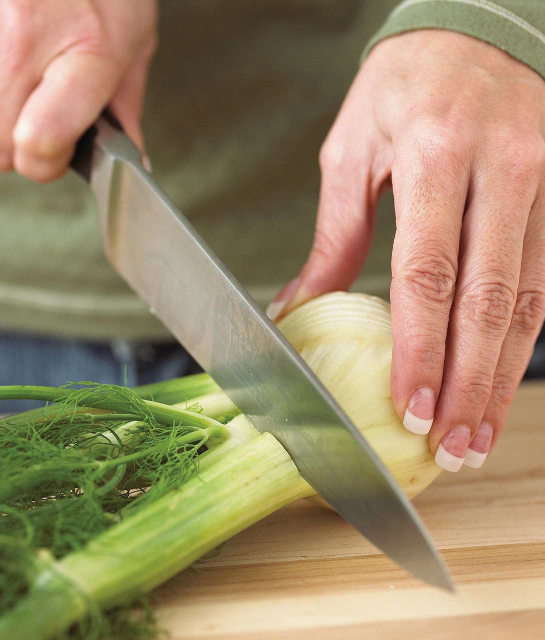 cutting fennel top