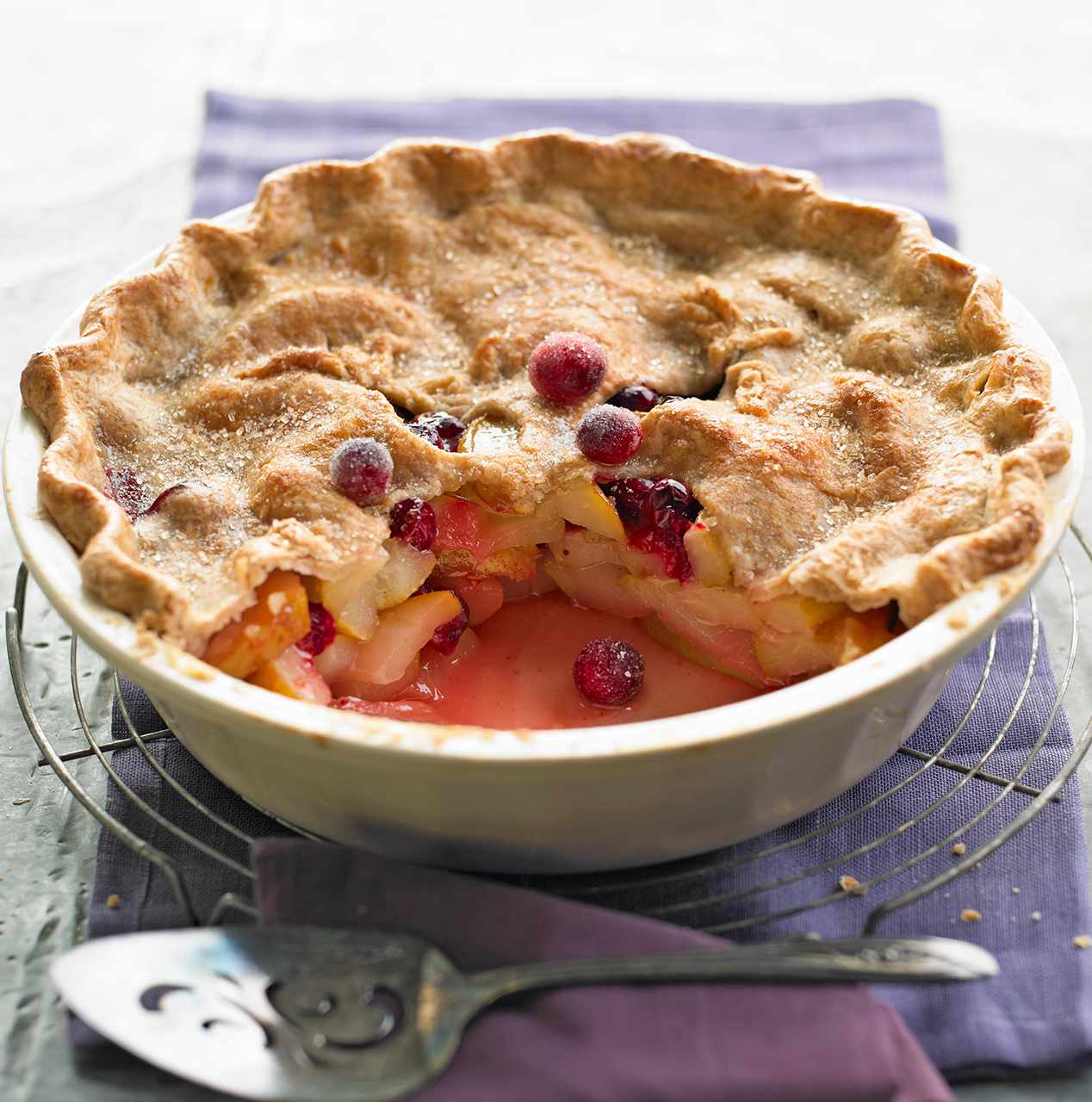 Pear-Cranberry Deep-Dish Pie 