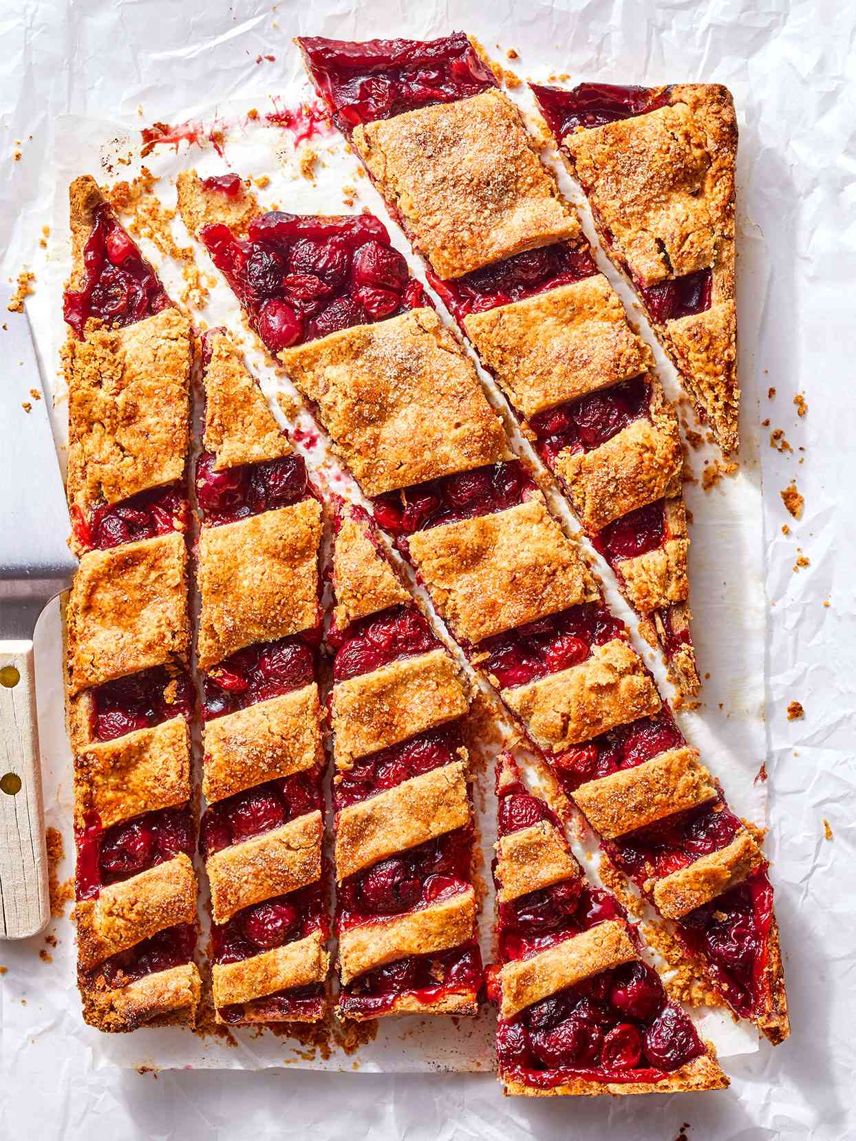 Sweet and Sour Cherry Slab Pie