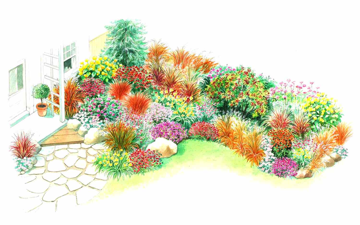 Fall Garden Plan Illustration