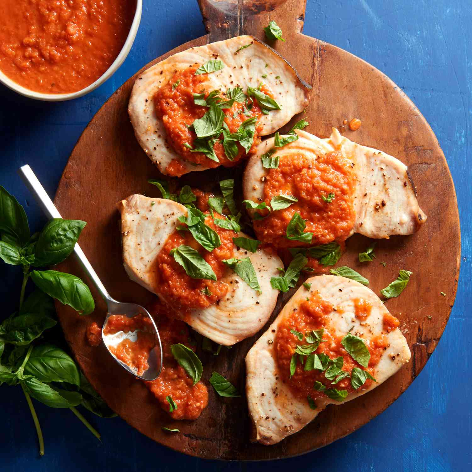 Broiled Swordfish with Oven-Roasted Tomato Sauce