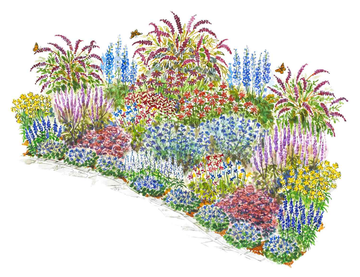 Beautiful Butterflies Garden Plan illustration