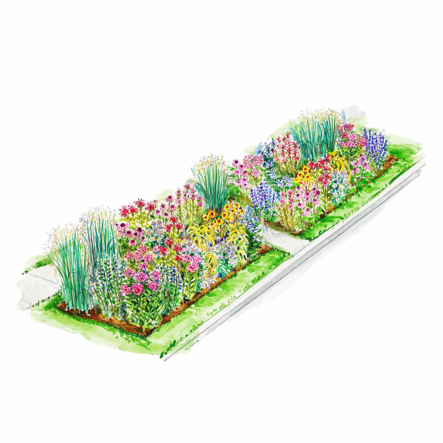 Easy Streetside Garden Plan illustration