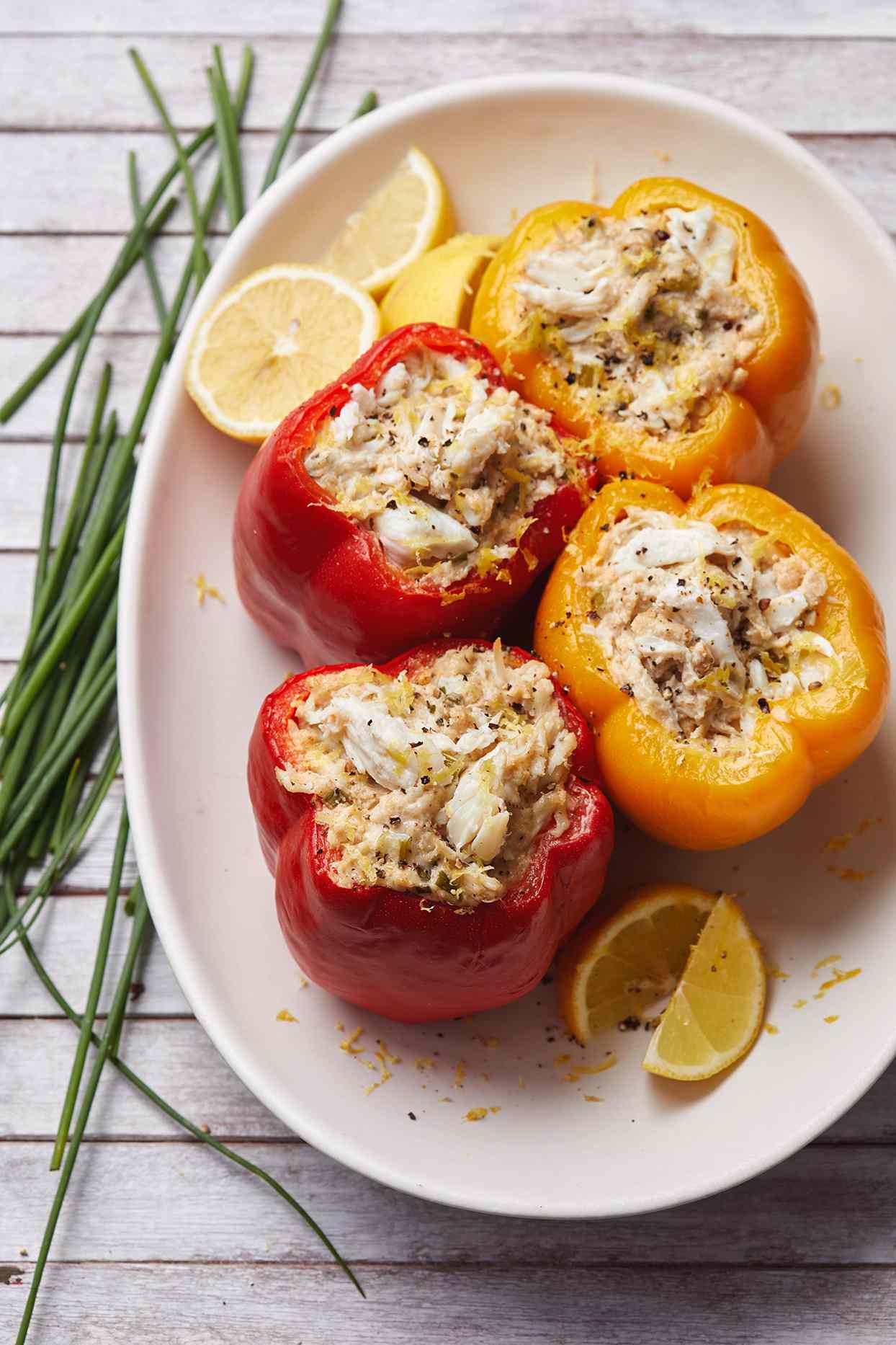 Crab Stuffed Peppers on plate