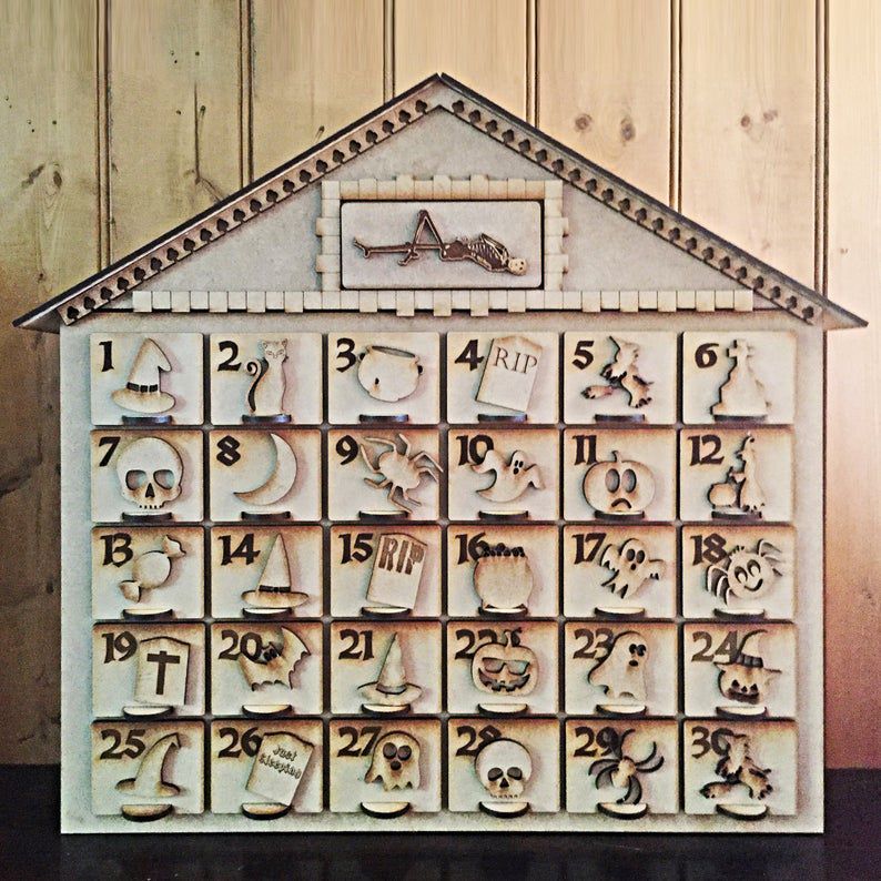 wood advent calendar