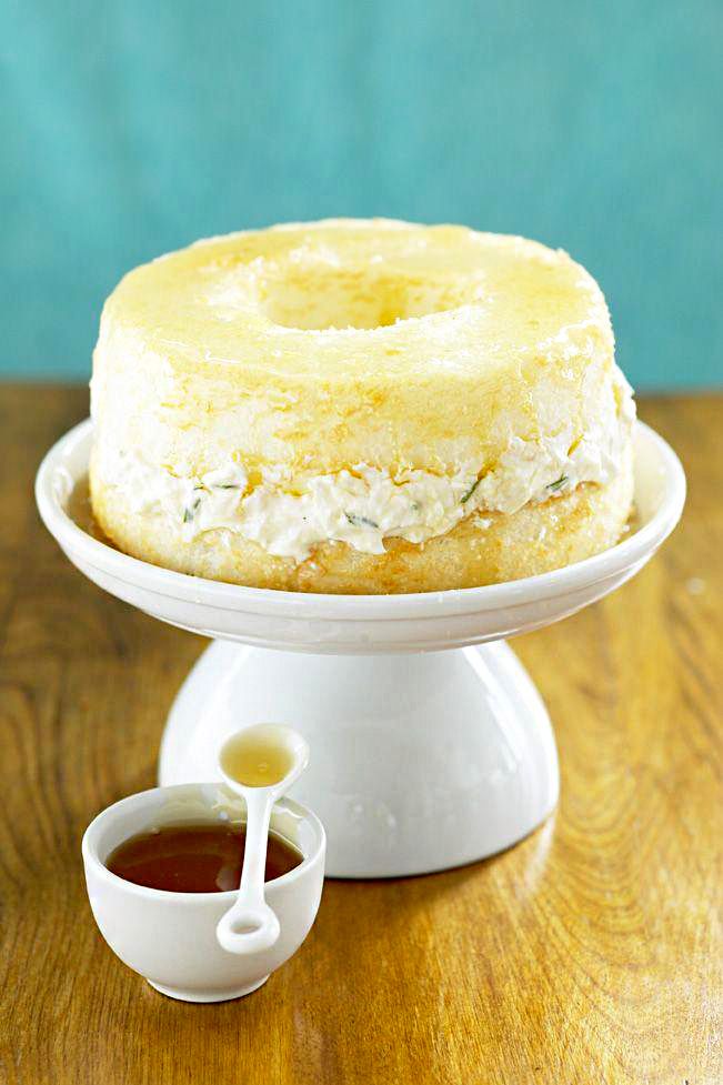 Honey-Rosemary Angel Food Cake