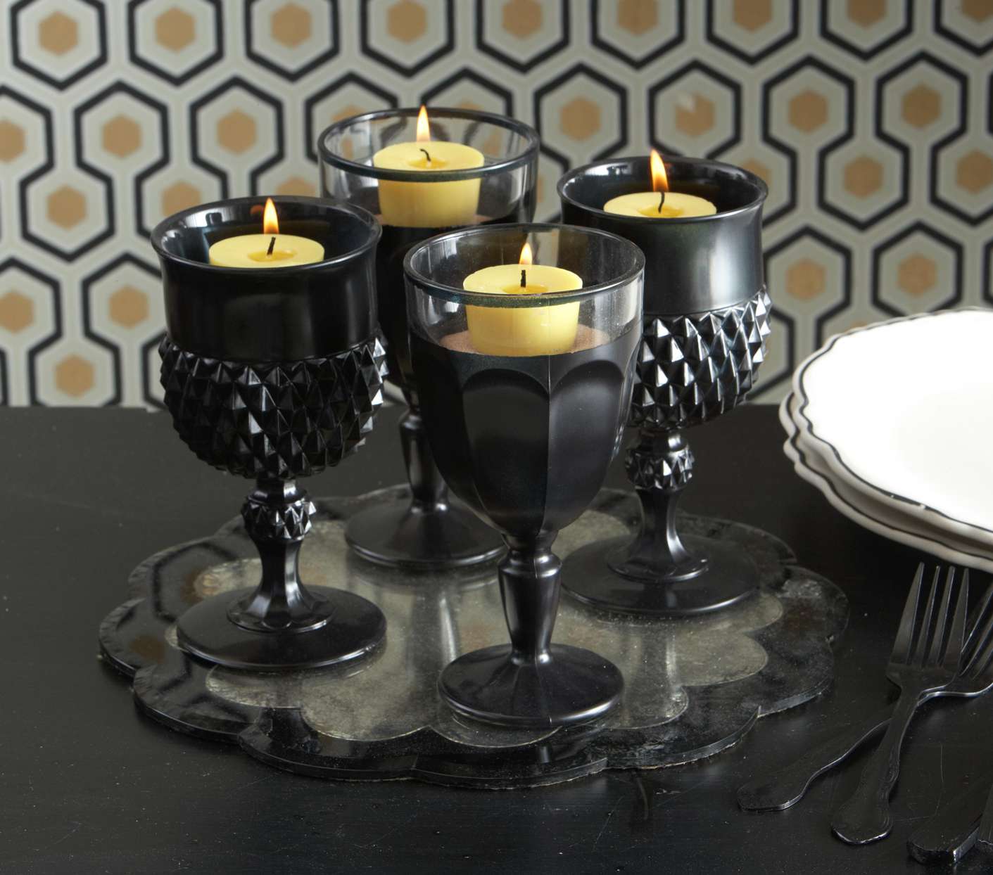 Candleholder Goblets Display