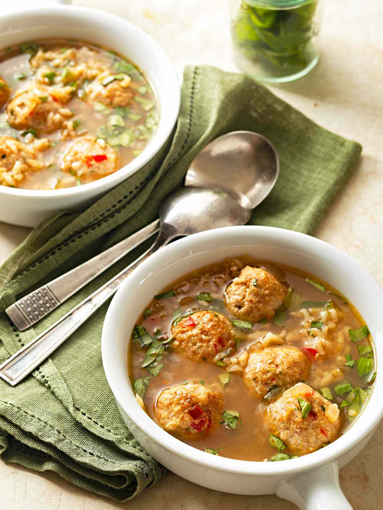 Gingered Chicken Meatball Soup