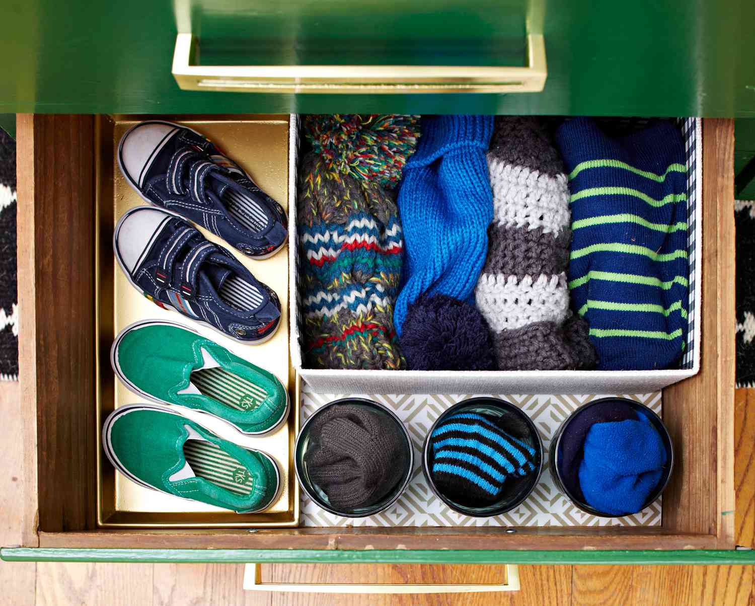 drawer storage hats shoes gloves