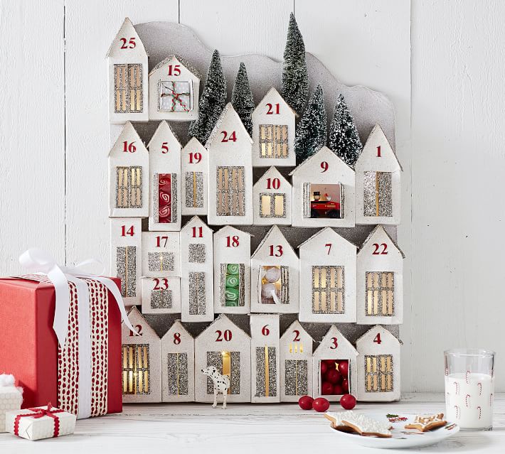 red and white advent calendar