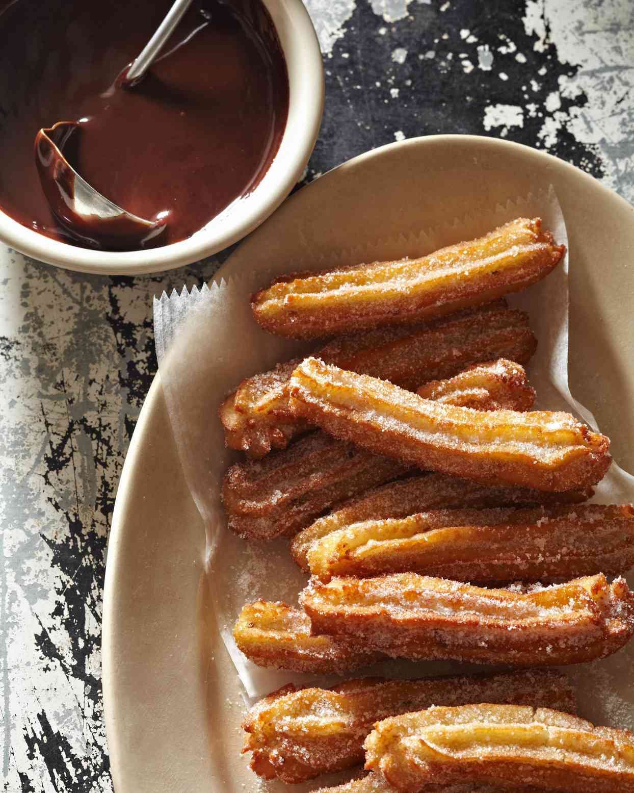 Air Fried Churros With Chocolate Sauce Better Homes Gardens