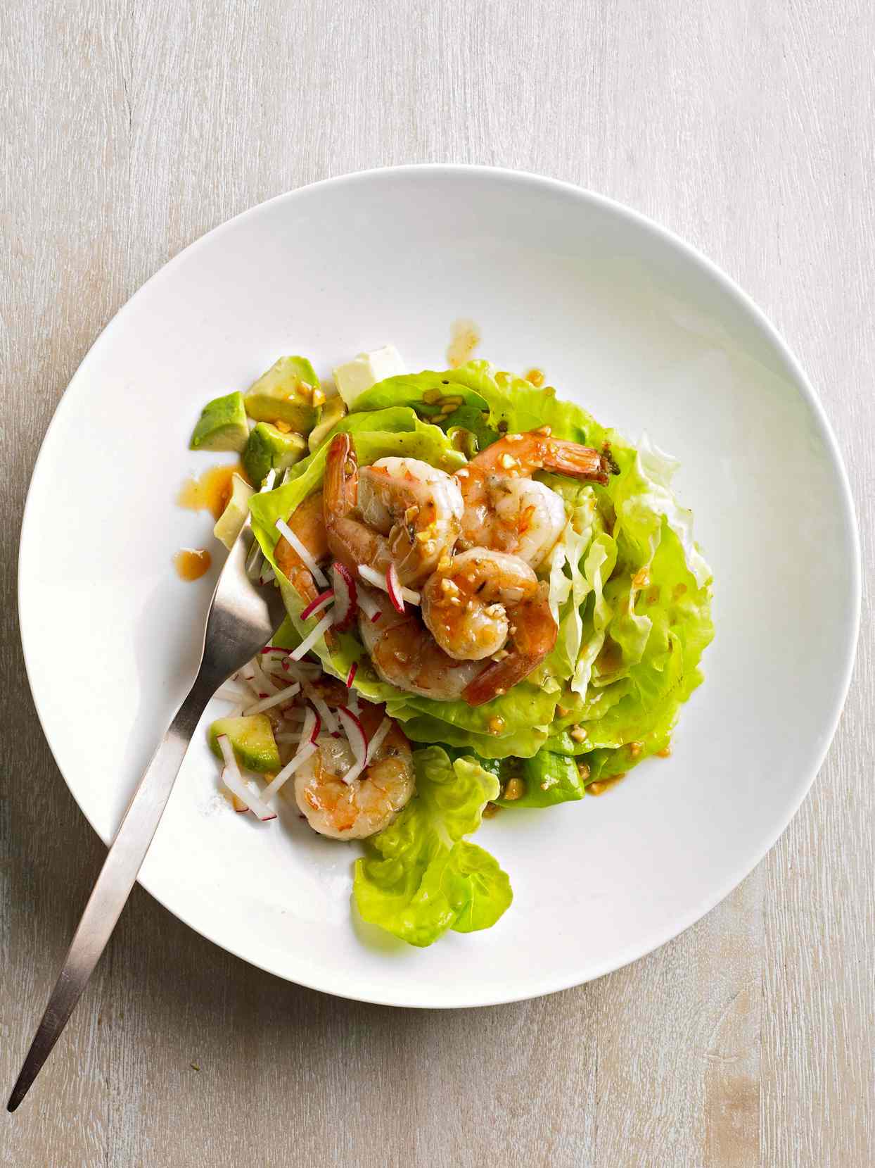 Seared Shrimp Salad with Wok Dressing
